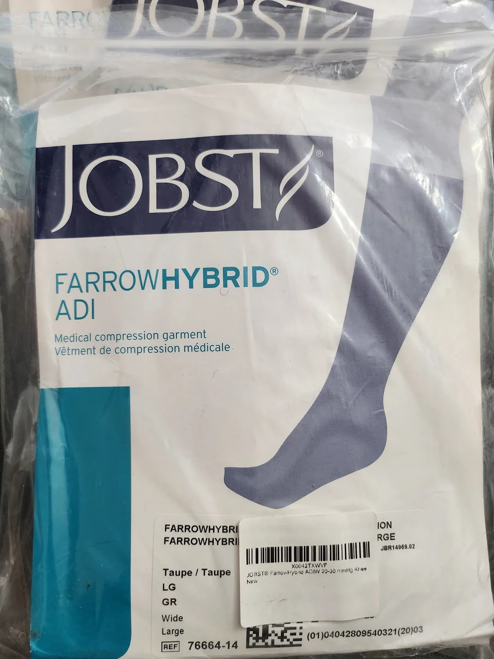 JOBST Farrow Hybrid ADI Unisex Medical Compression Socks in Taupe